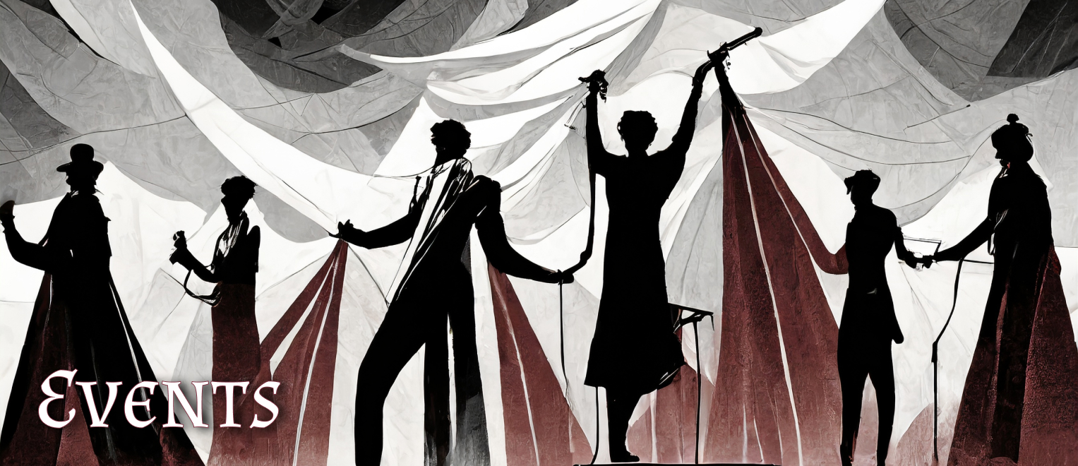 silhouettes performing on stage