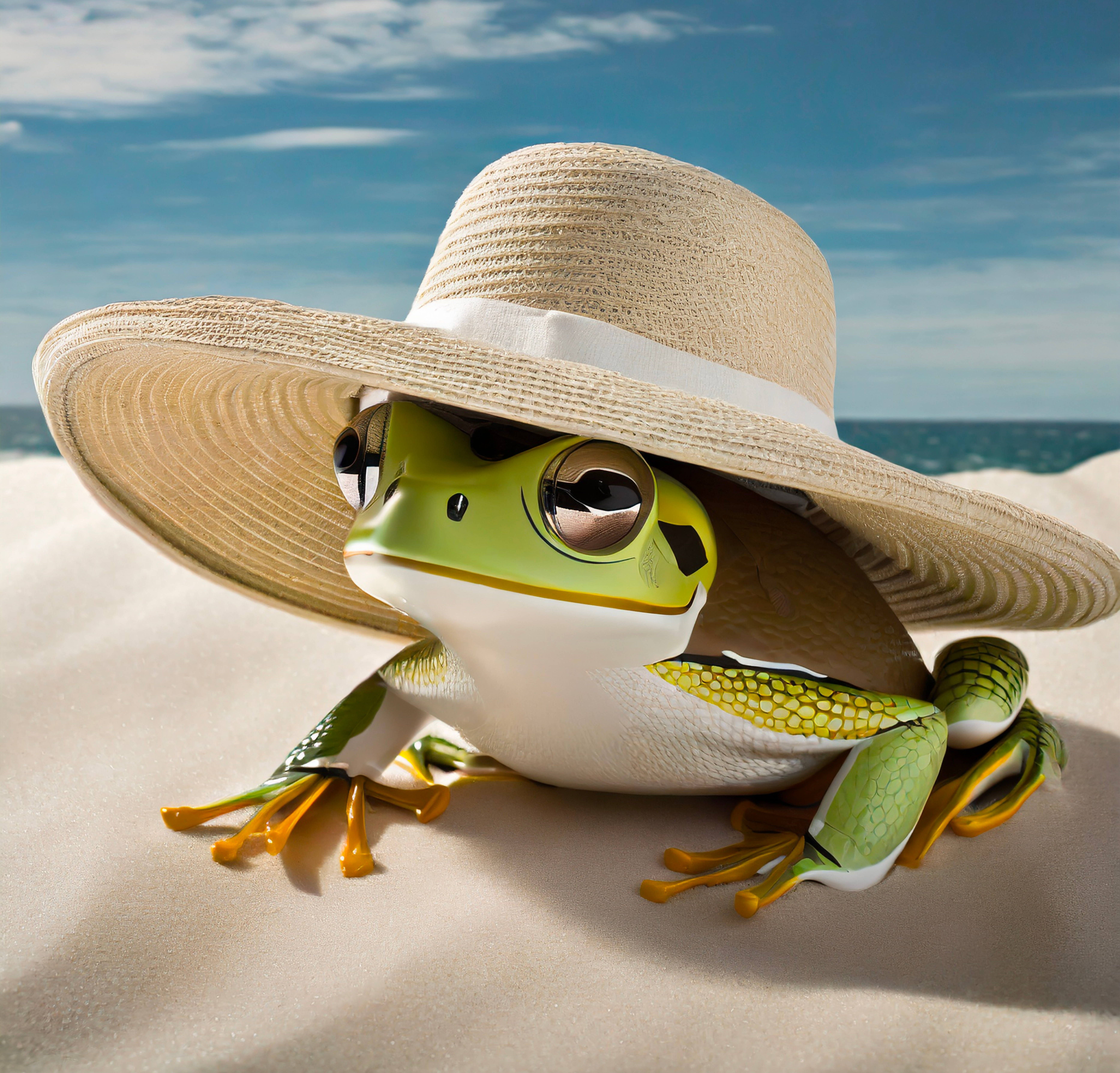 Froggy Fashion Fiesta: A Tiny Beach Hat and a Vacation to Remember